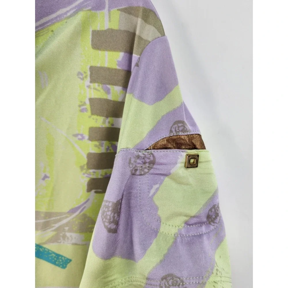 Jamie Sadock Golf Polo Top Women's S Abstract Pickleball Tennis Pastel